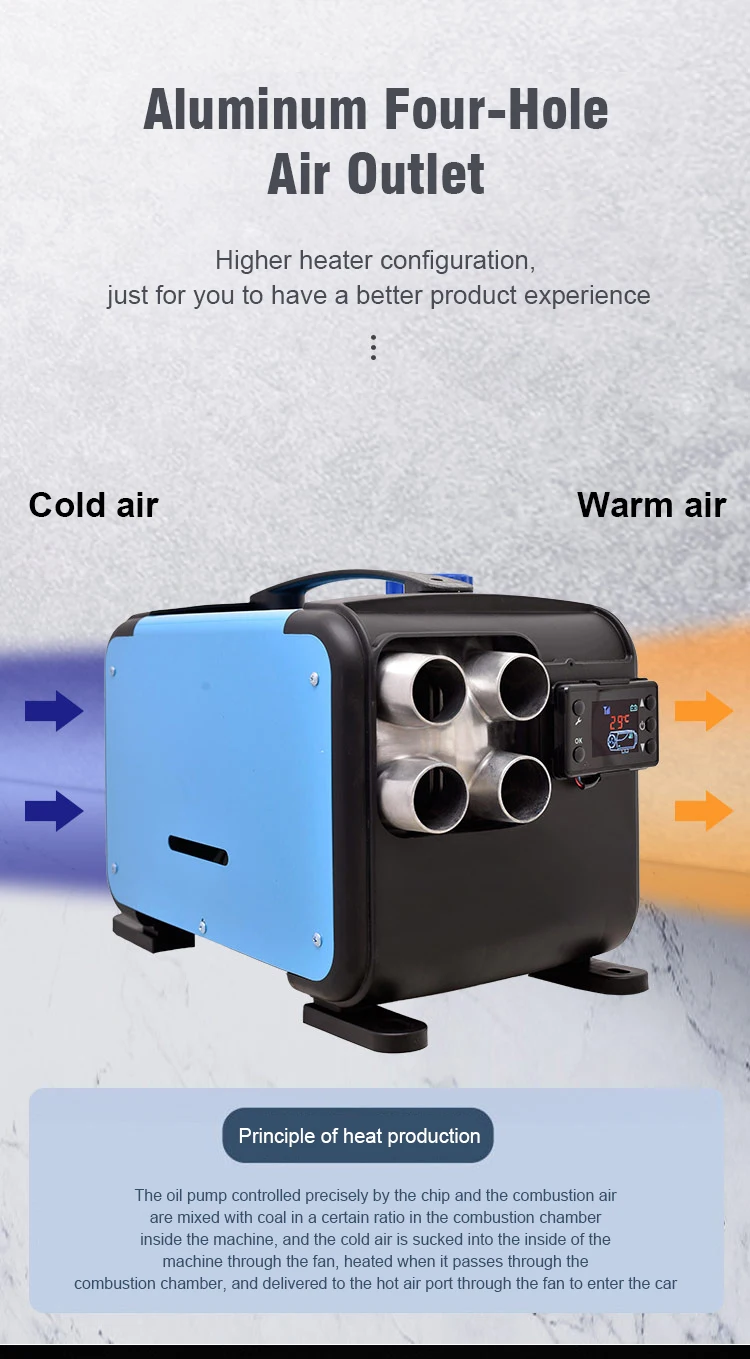 Eafc Car Diesel Heater 12v/24v/220v Air Parking Heater 8kw Diesel Heating  Low Noise Heater For Truck Bus Rv Trailer Boat - A/c & Heater Controls -  AliExpress