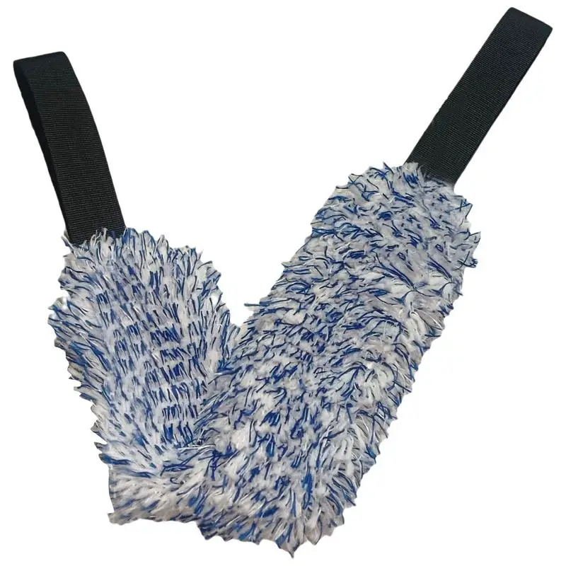 Auto Wheel Wash Towel Brush Car Double-sided Long Belt Cleaning Towel Microfiber Coral Plush Wheel Pull Belt Hub Detail Towel