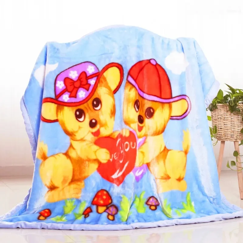 New Children's Blanket For Newborn Baby Sleep Thicken Double Layer Baby Swaddle Comfortable Cartoon Bedding Blankets Quilts 5