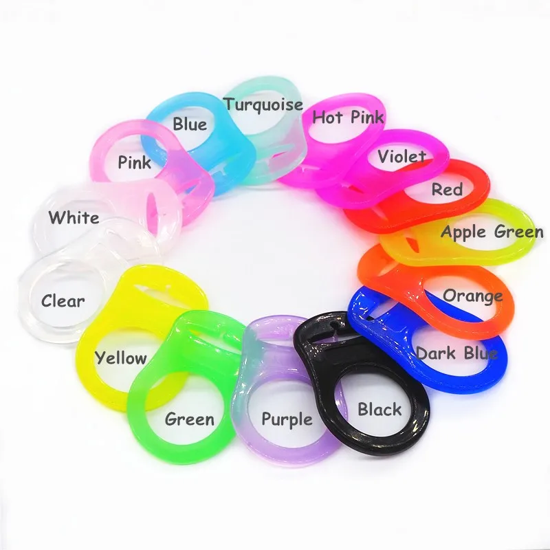 200pcs food grade BPA Free silicone baby mam pacifier teether dummy adapter holder rings for NUK