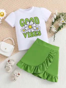 Girls Daisy Skirt Set 1