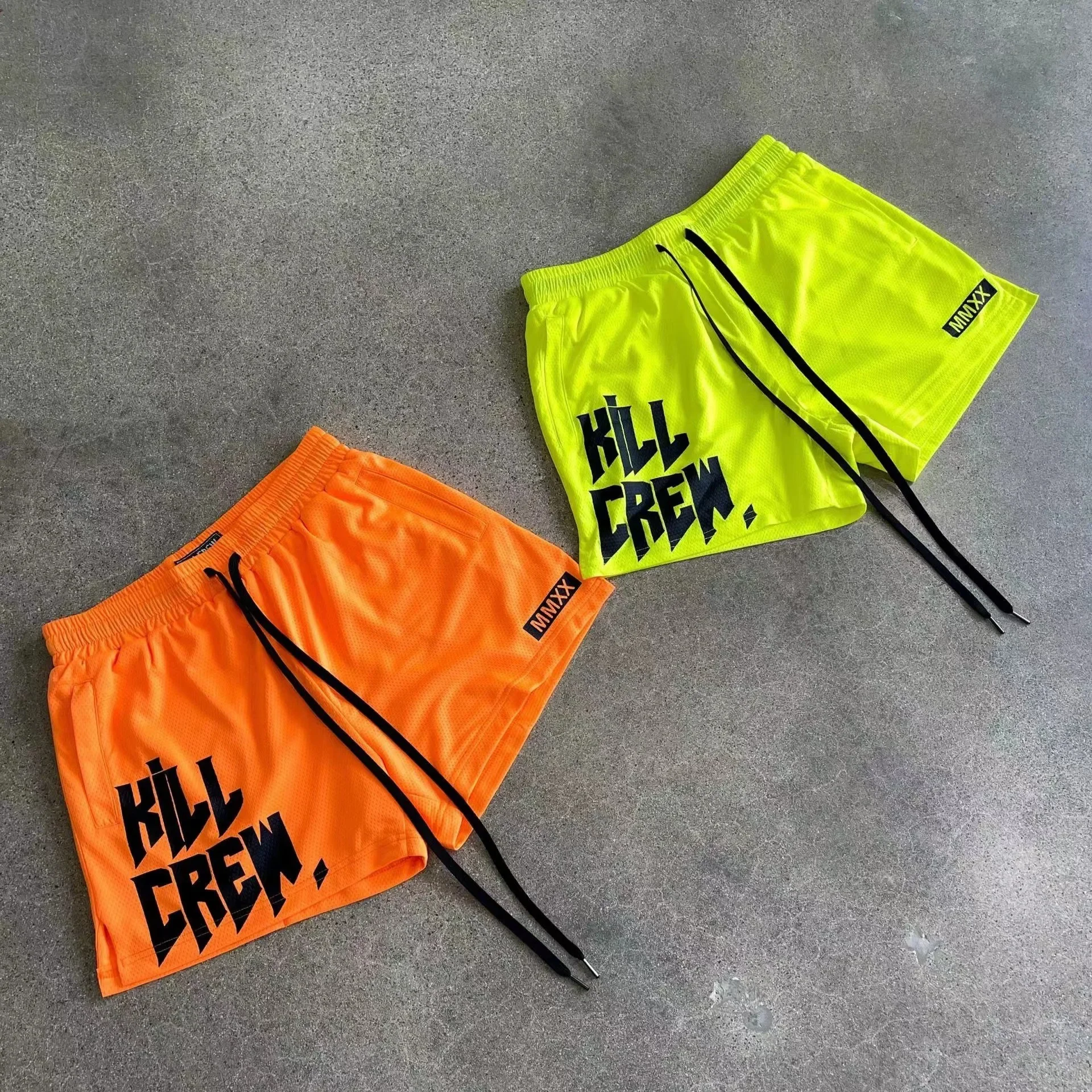 Men's Quick Dry Mesh Shorts Boxing Training Three-quarter Length Fitness Running Basketball Shorts Breathable Sportswear