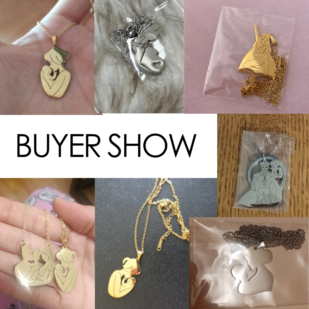 Father Necklace Mother Day Baby Child Family Love Chain Mom Dad