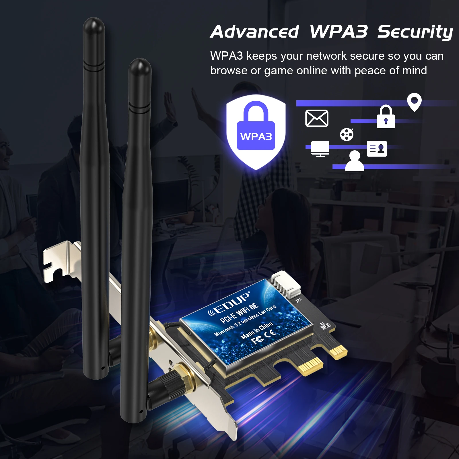 sem fio wifi adaptador pci express 2.4g
