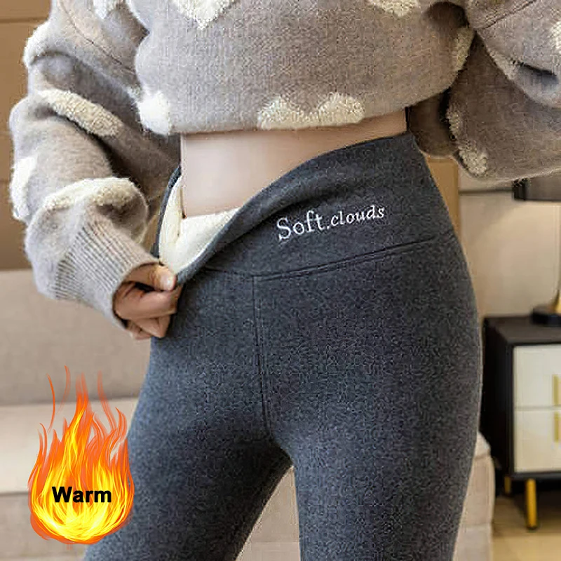 

Thermal Lambwool Leggings Women Winter Thicken Fleece Lined Leg Warmers Hight Waist Skinny Fitness Leggins Soft Workout Tights