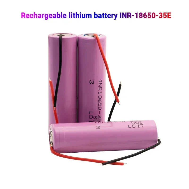 

New Original 18650 Battery 3500mah 3.7V Lithium Battery INR18650 35E 3500mah Suitable For Flashlight Battery + DIY Wire