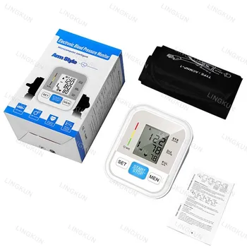 Medical Automatic Pressure Tonometer Tensiometer Heart Rate Pulse Meter BP Monitor Healthy Digital Arm Blood Pressure Meter Cuff 4