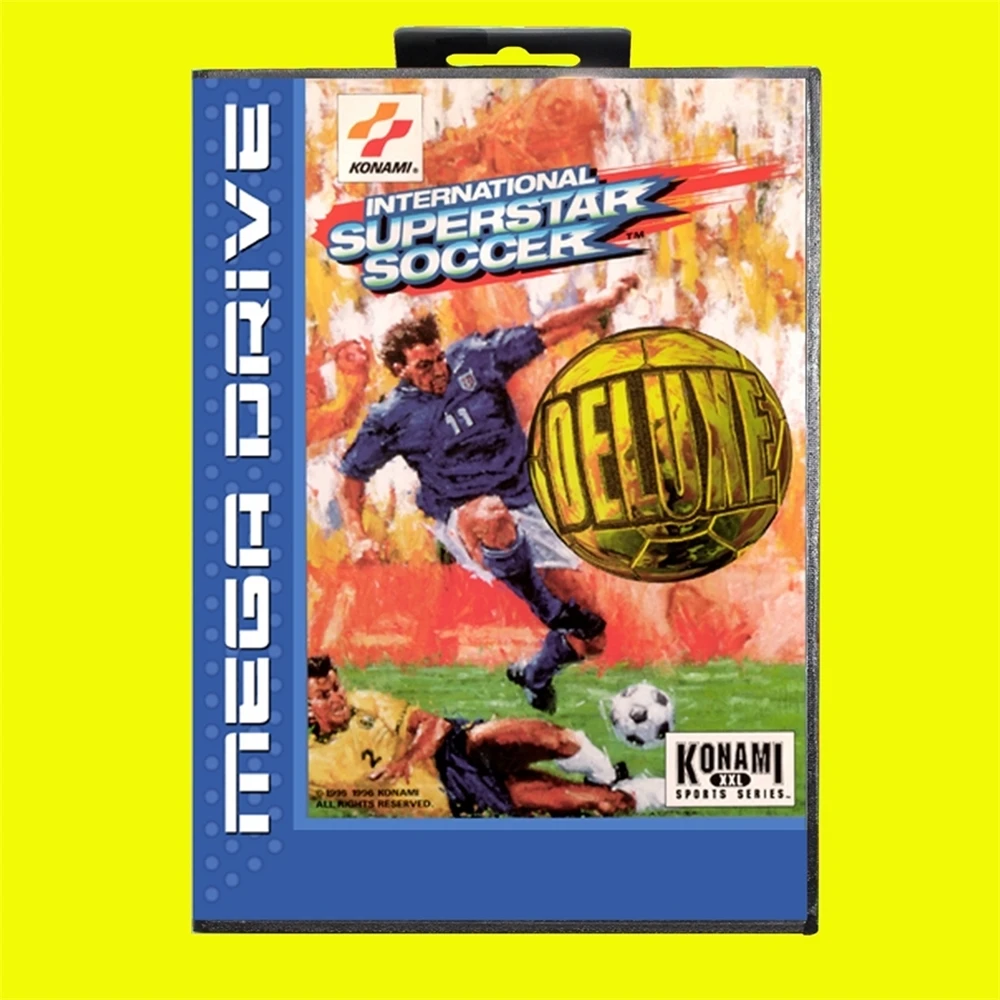 International Superstar Soccer Deluxe Game Card 16 Bit Md Game Card Con Copertura Eur Retail Box Per Sega Megadrive & Genesis