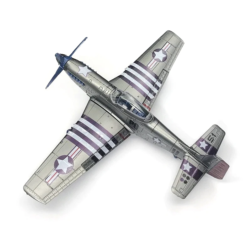 허리케인 P-51 조립 퍼즐 모델 군용 비행기 장난감, 4D 1/48 WW II 전투기 BF-109 스핏파이어 F4U