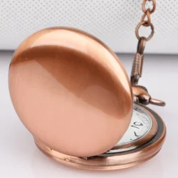 2023 Rose Gold Fashion Smooth Alloy Arabic Numerals Necklace Pendant Clock Men Women Gifts Pop Decoration