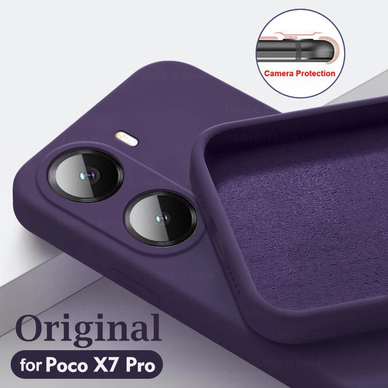 POCO X8 X7 Pro Max Hülle Luxus Flüssigsilikon Handyhülle für Xiaomi Poco X7 X8 Pro X8Pro Pocox8 Pro Max Stoßfeste Weiche Schutzhülle