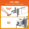 VEVOR 35inch Rotisserie Grill Electric Motor Charcoal Spit Grill Stainless Steel Roaster w/Lockable Wheels for Camping Outdoor 4