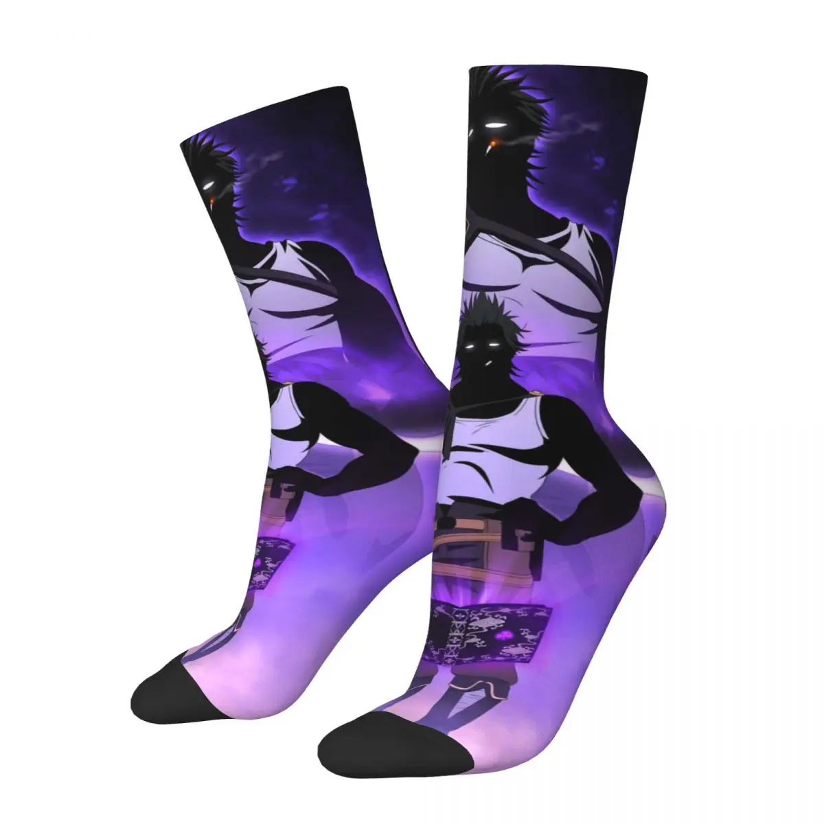 

Hip Hop Retro Yami Sukehiro Crazy Men's Compression Socks Unisex Black Clover Harajuku Pattern Printed Happy Crew Sock Boys Gift