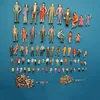 WJDG model 1:200 scale train building people Painted Model Train Passenger People Figures Scale 1