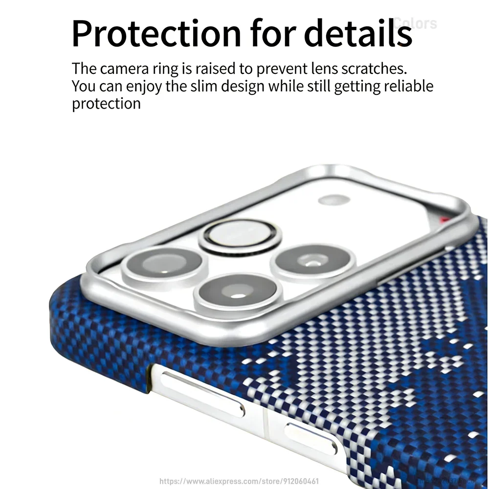 Premium Aramid Carbon Fiber Ultra-Thin Lightweight Protective Armor Case
