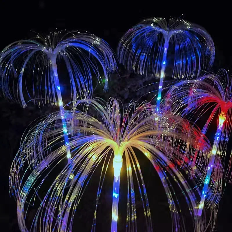 Solar Jellyfish Light Outdoor Waterproof Flowers Garden Lamp 7 Color Changing Landscape Yard Patio Pathway Christmas Sun Light 6