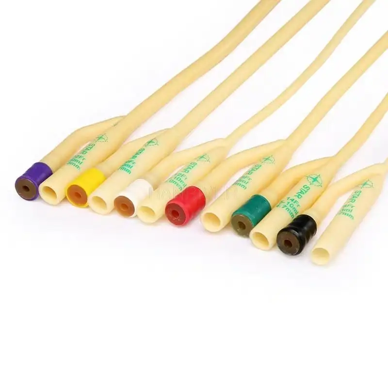 10 pcs Double-lumen urinary catheter disposable adult latex male and female urinary catheter drainage bag