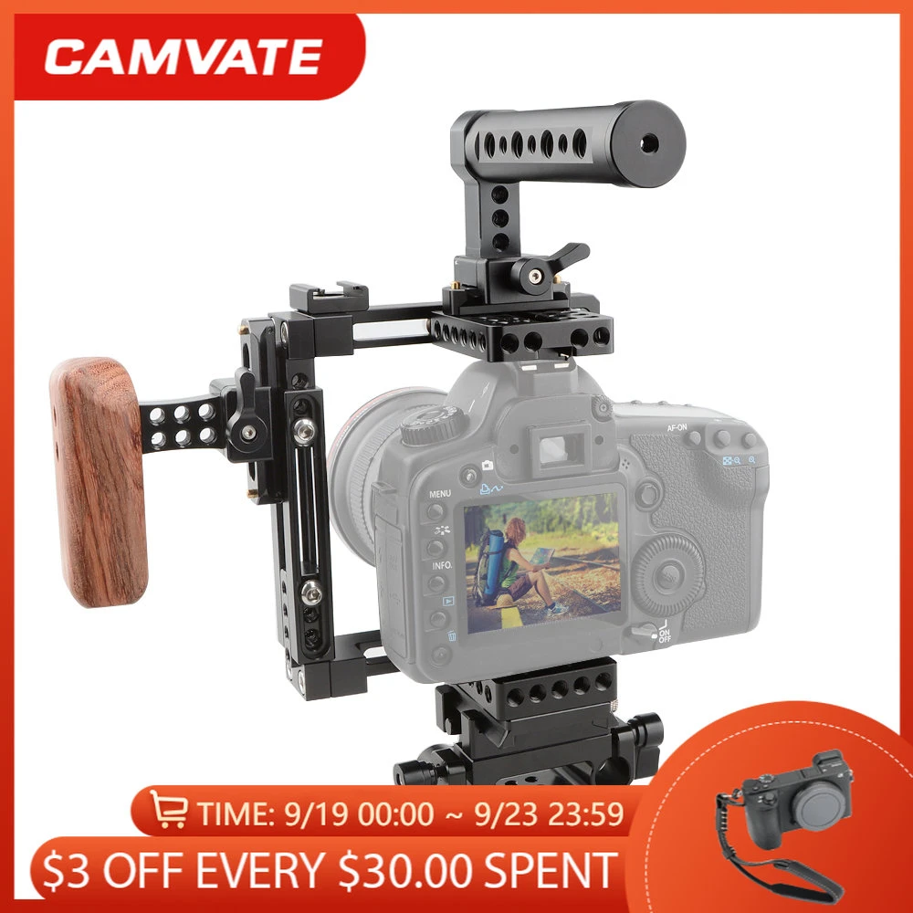 CAMVATE Camera Cage Rig For Canon 5DS/5DSR/50D/450D,760D,750D/Nikon