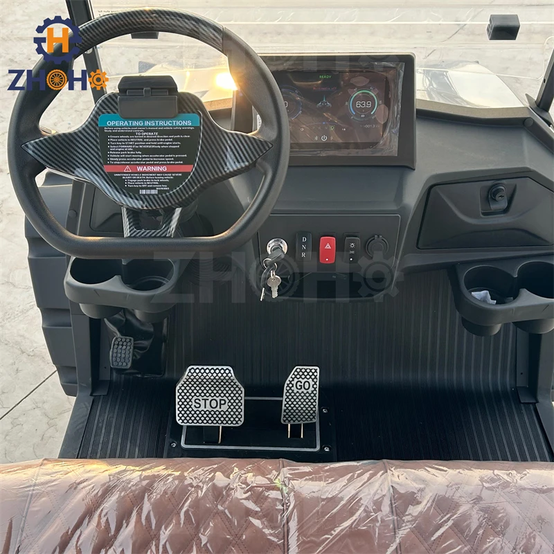 Voiture de Golf Électrique 6-8 Places 60V Lithium - Confortable et Personnalisable