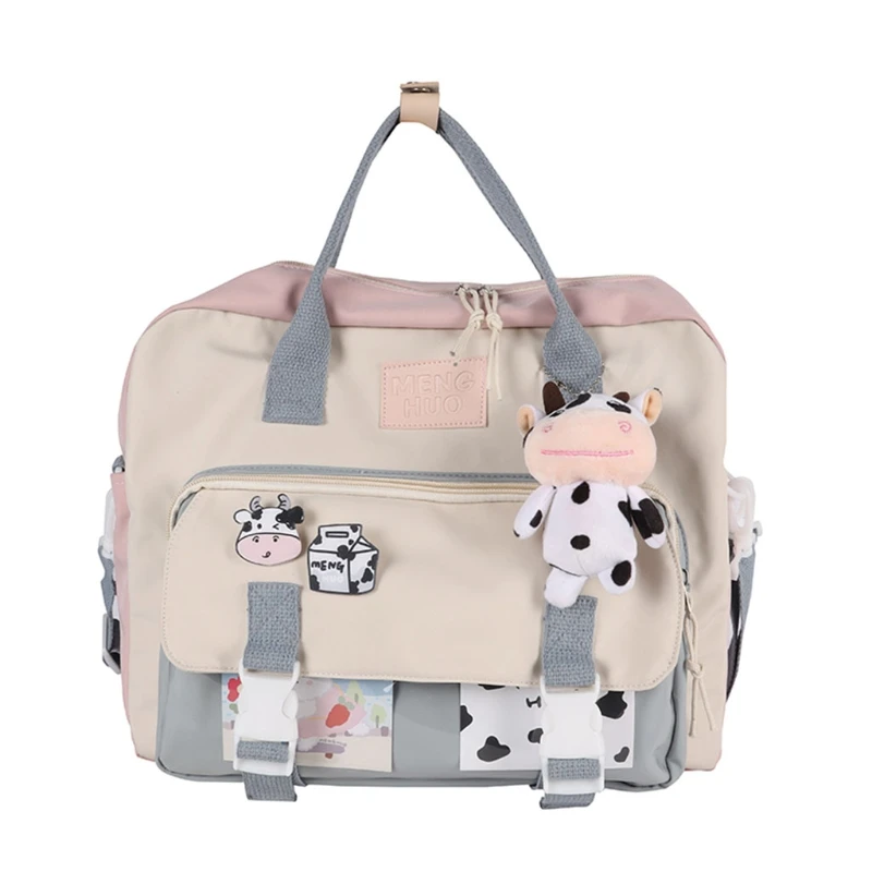 Women Multifunctional Backpack Female Portable Travel Bag Student Small Schoolbag Teenage Girl Lovely Badge Backpacks