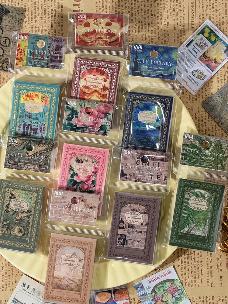 

8packs/LOT city library series retro creative decoration DIY paper memo pad
