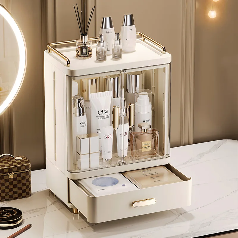 Storage box Cosmetics desktop large capacity makeup brush dust rack premium skin care product storage box 3