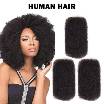 Brazilian Remy Hair Afro kinky Curly Bulk Human Hair For Braiding 1 Bundle 30g/pc Natural Color Braids Hair No Weft 1
