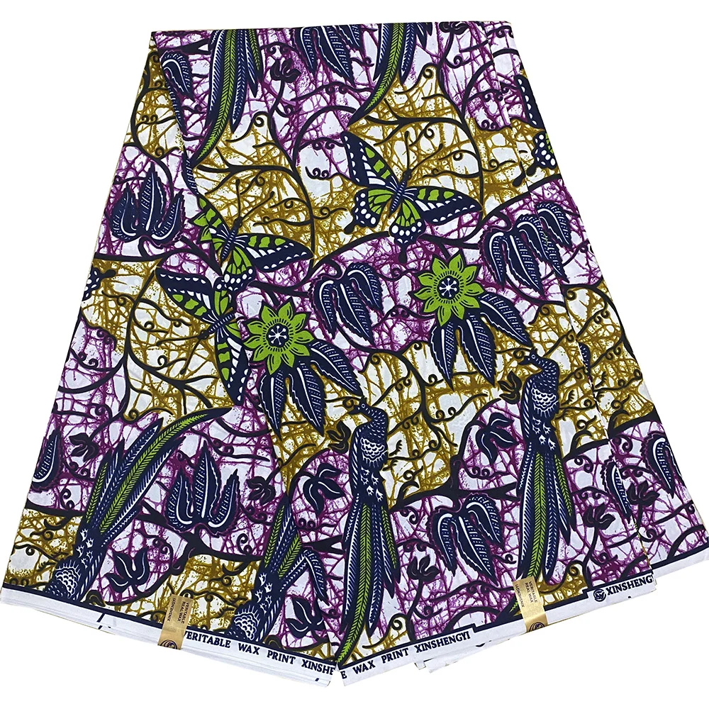 High Quality African Ankara Printed Wax Fabric Handmade DIY Material Real Wax African Fabric Polyester