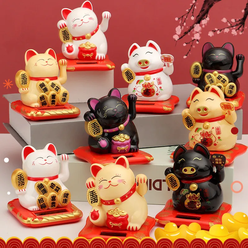 Chinese Lucky Wealth Waving Cat Gold Waving Hand Cat Home Decor
