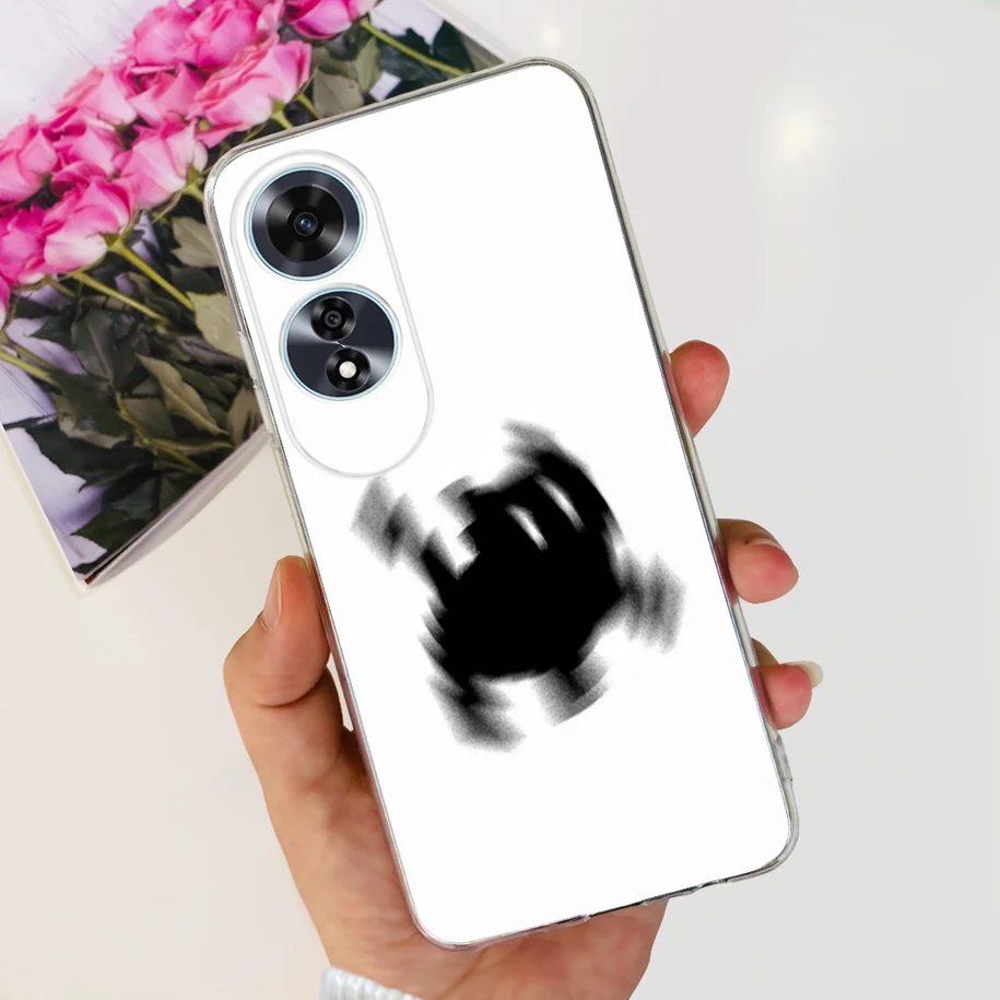 2024 New Stylish Flower Transparent Soft Silicone Slim Back Cover