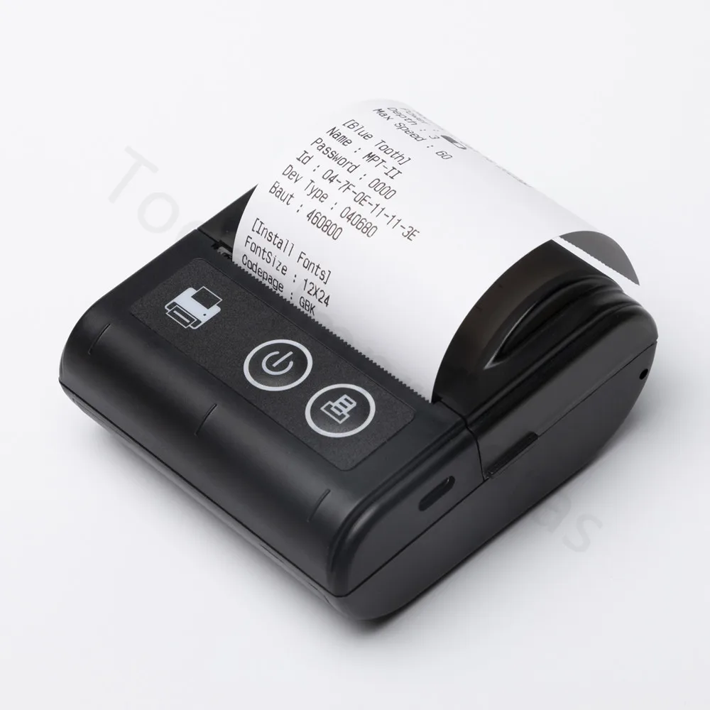 미니 열전사 프린터 58mm 2 인치 무선 USB 영수증 청구서 프린터 iOS 안드로이드 모바일 컴퓨터 PC 티켓 프린터 종이 프린터