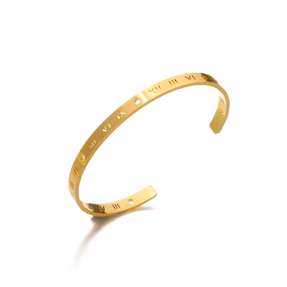 Gold-Plated Luxury Multi-Layer Stainless Steel Bangle Bracelet