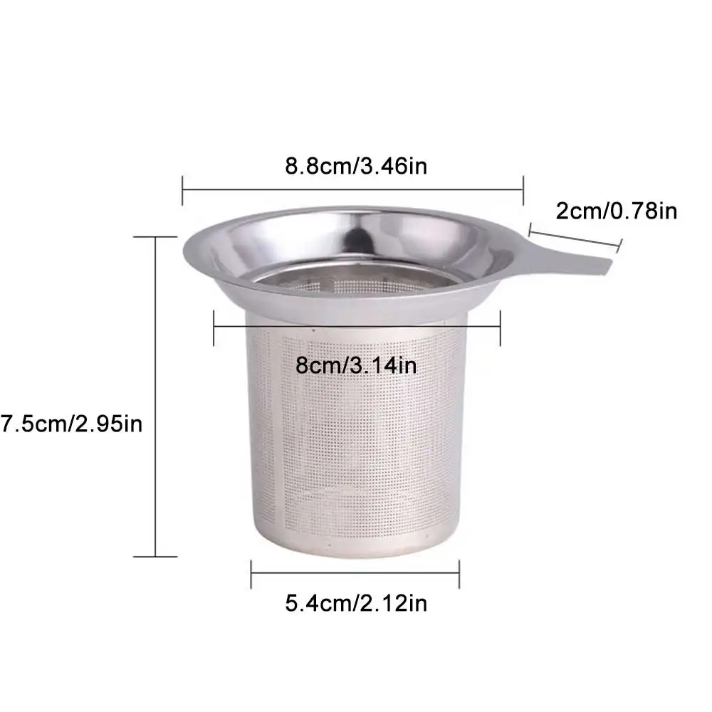 Reusable Stainless Steel Coffee Filter Paperless Coffee Maker Strainer Double Fine Mesh Basket Loose Tea& Ground