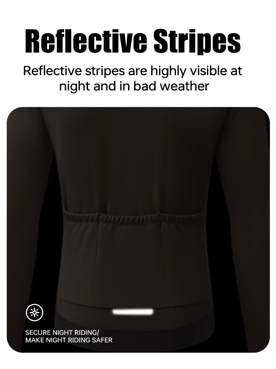 Winter Cycling Jersey - Men's Fleece Bike Jacket With Full Zipper & Pockets