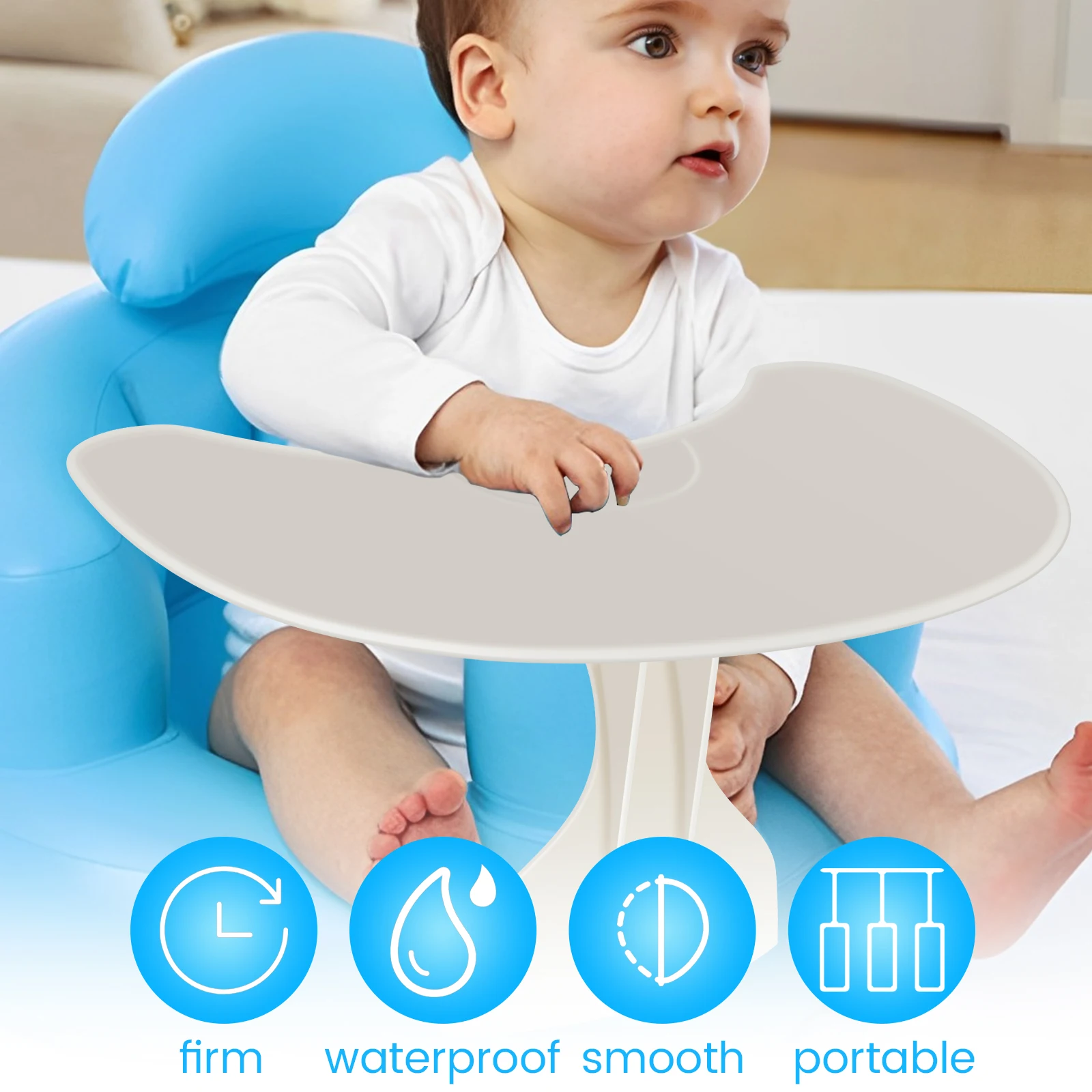 Baby Upseat Replacement Tray Booster Seat Tray Portable Infant Bumbo Play Toddler Floor Seat Feeding and Play Top