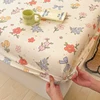 Single Item Bed Hat 100% Cotton Print Bedspread Double Mattress Cover 360 Degree Wrap with Elastic Sheet Set Skin Friendly 200 5