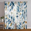 2pcs, Curtain Cloth 2D print Art Floral Durable Polyester (without rod) Decorations Clearance Ldeal for Bedroom, Living Room, 1