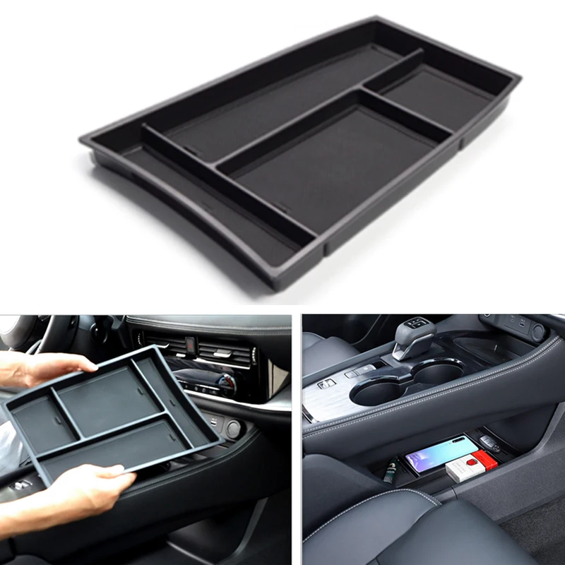 

Коробка для хранения передней панели переключения передач, органайзер, лоток, подходящий для Nissan Rogue 2021 2022 2023 ABS, Черная