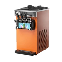 Machine à crème glacée molle avec 3 distributeurs 220V, fabrication de crème glacée molle au yaourt pour magasin de collations et de desserts 5