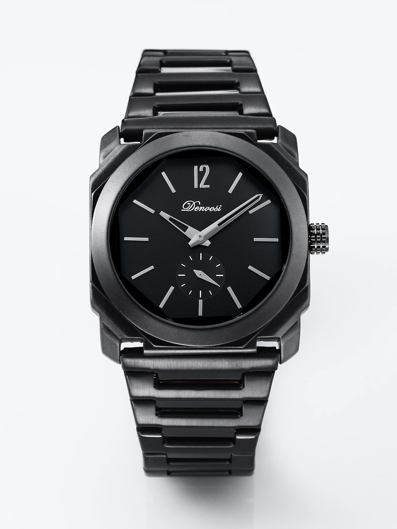 Men's Luxury Octagon Dial Stainless Steel Minimalist Wristwatch