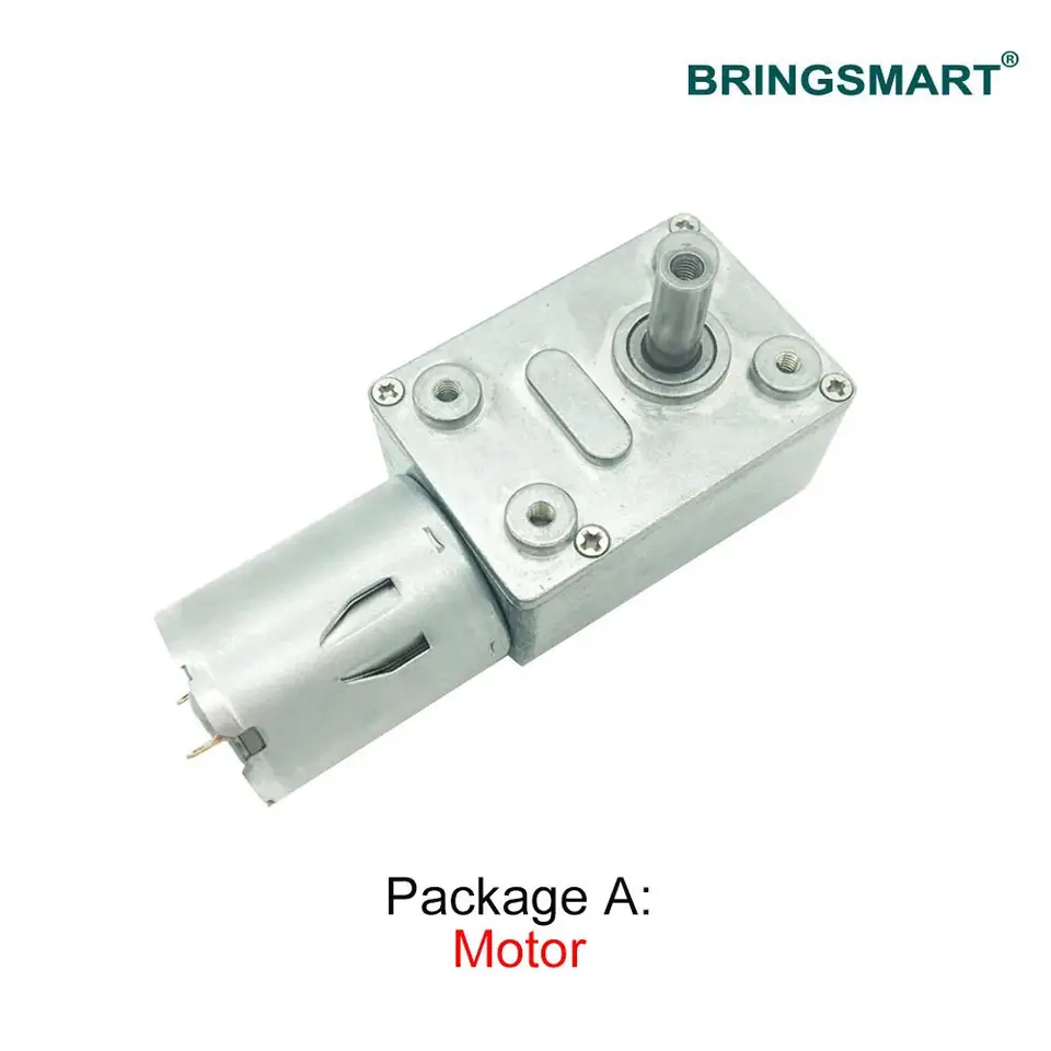Bringsmart JGY-370 Worm Gear Motor 6v High Torque 12V DC Motor Low Speed 12 Volt Reducer Micro Self-lock Electric Motor image 2