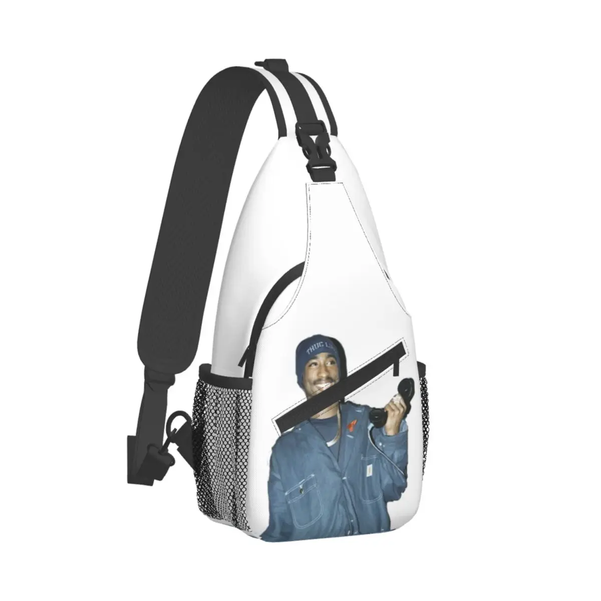 

Tupac Simple Photo Small Sling Bag Chest Crossbody Shoulder Backpack Travel Hiking Daypacks 2pac Rapper Fashion Bag