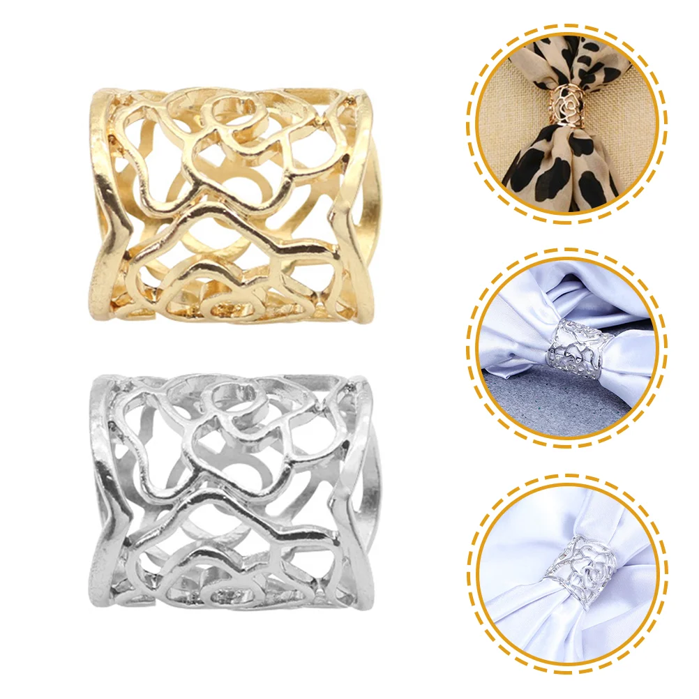 

2 Pcs Scarf Buckle Fastener Silk for Hair Clip Women's Fashion Scarves Slideshow