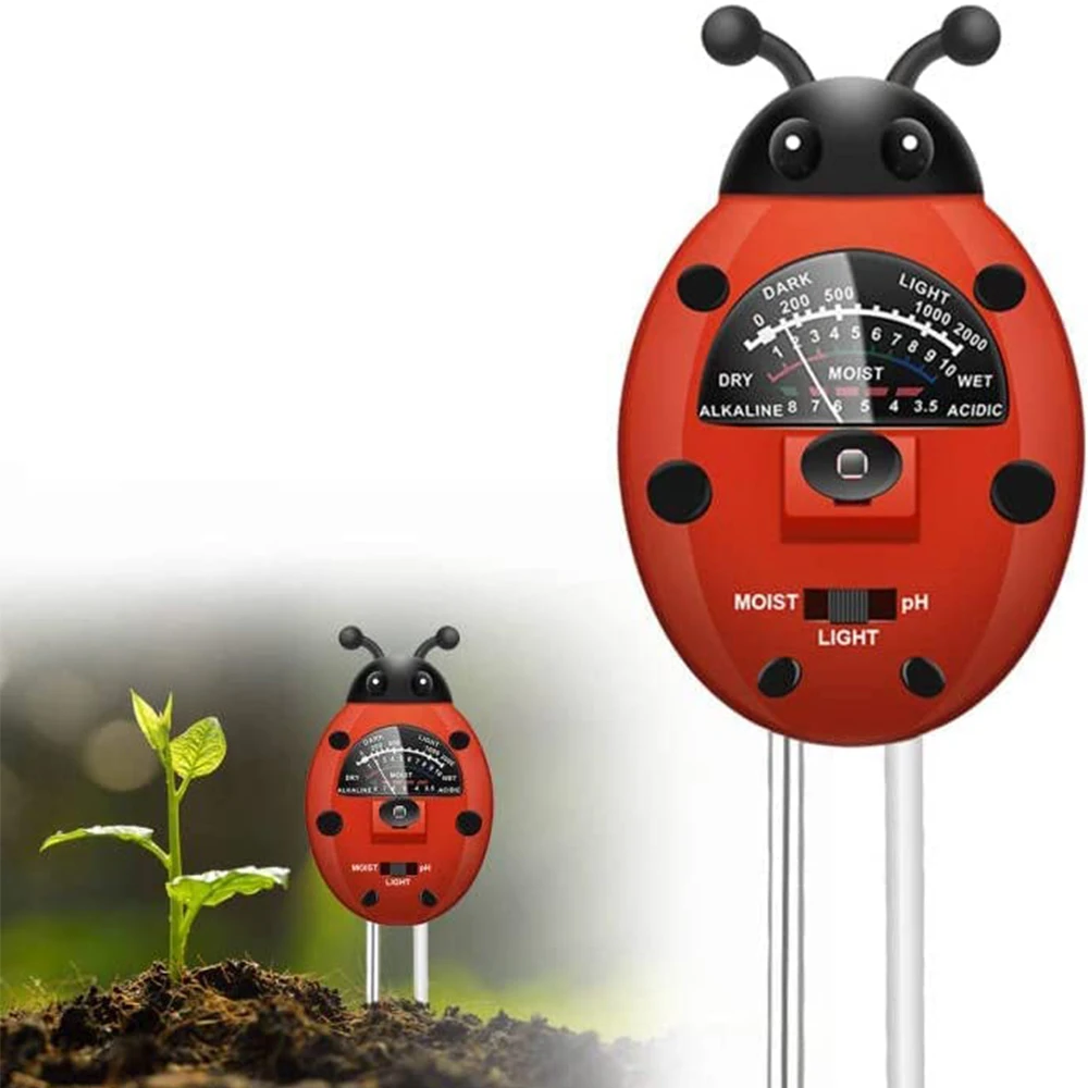 

3 in1 Soil Tester Soil Testing Humidity illumination Acidity And Alkalinity Soil Tester For Gardening Flowers Moist Tester