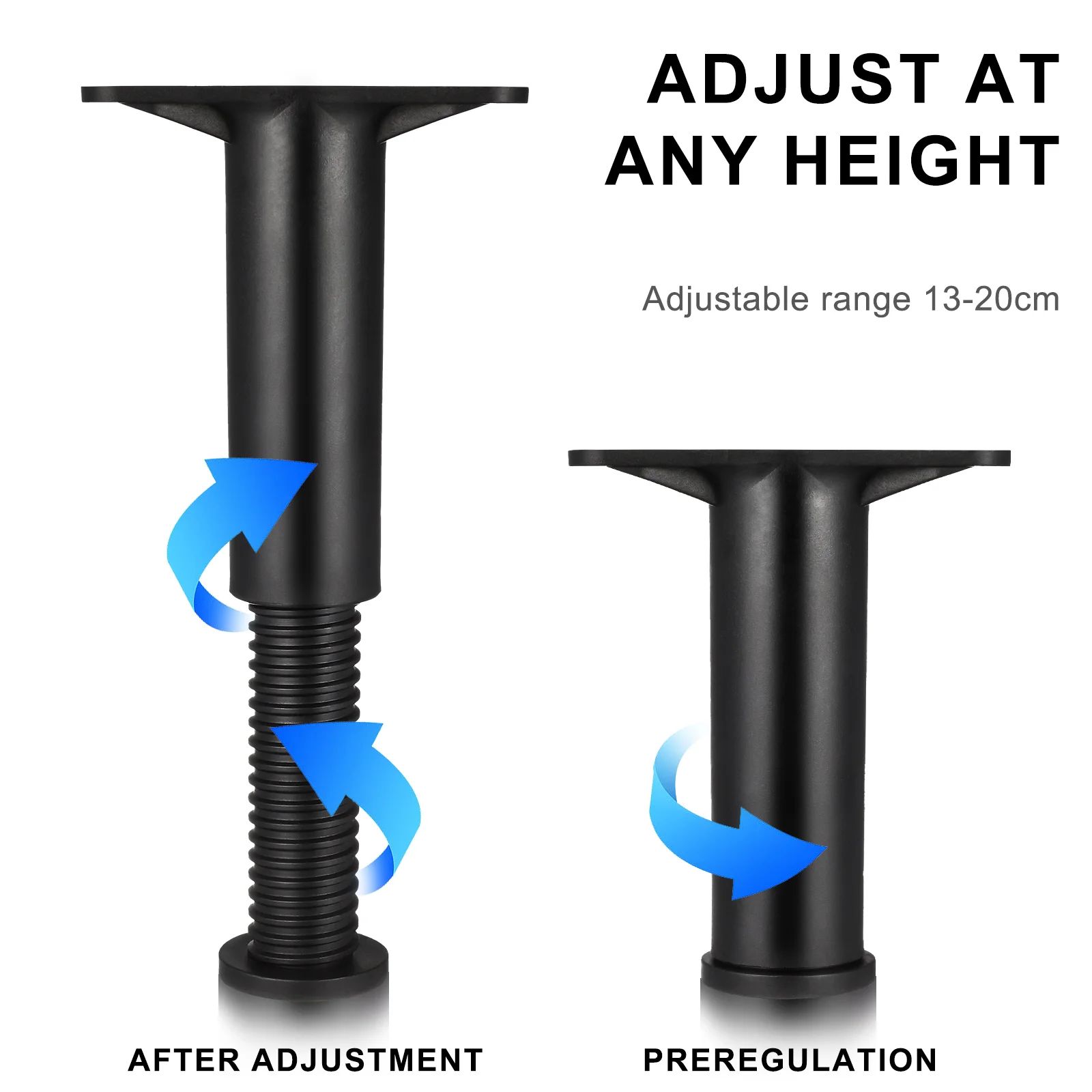 Telescopic Adjustable Bed Beam Support Foot Reinforced Plastic Queen Queen Size Bed Pads Foot Rest Leg Sofa Leg Bed Bottom