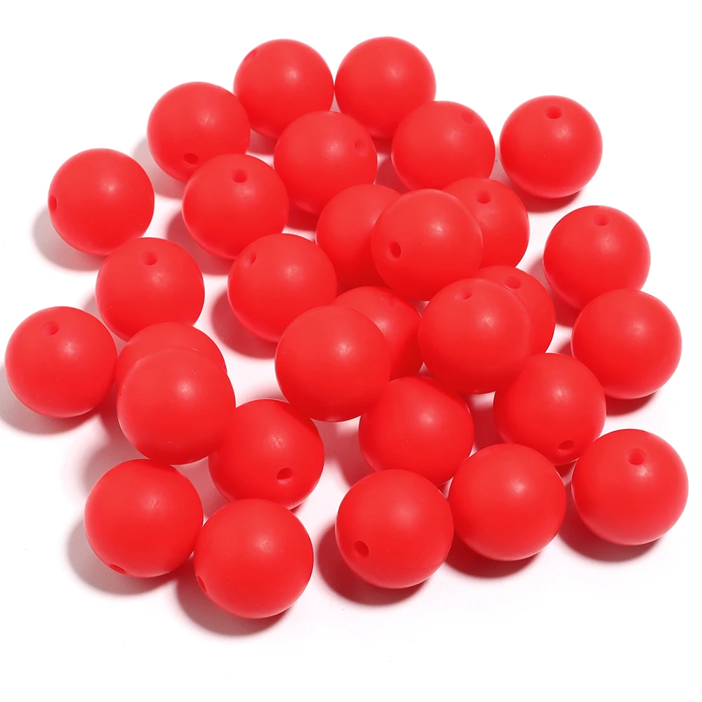 Colorful Silicone Beads - 20pcs Round Loose Spacer Beads for DIY Crafts and Accessories