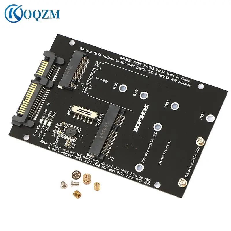 PC Ʈ  ī, M.2 NGFF MSATA SSD-SATA 3.0 , 2 in 1