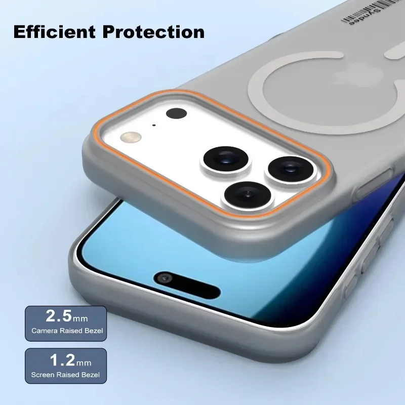 Premium Matte Clear Case with Magnetic Wireless Charging Cover