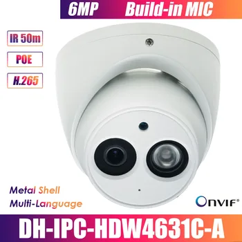 Dahua Multilingual Version IPC-HDW4631C-A 6MP Network IP Camera POE CCTV Security Built-in MIC 30M 50M IR H.265 1