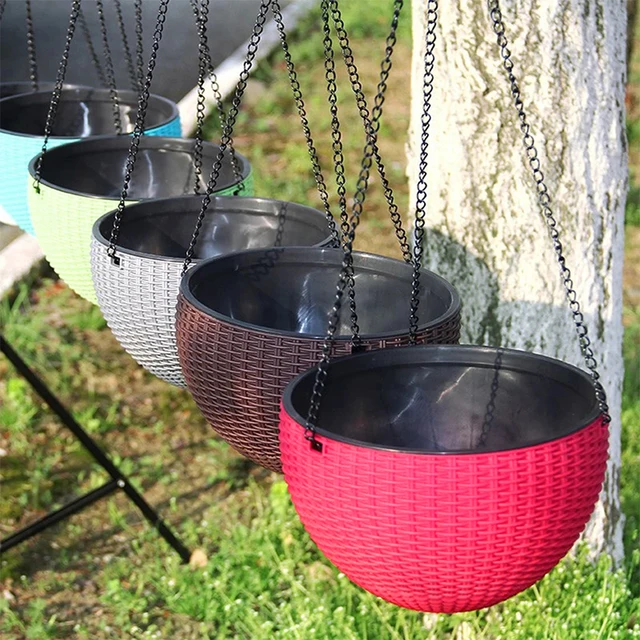 1Db Függő Növényi Edény Gyanta Virág Kosár Virágok Tartó Gondolkodó Otthoni Dekoráció Megyei Kert Kültéri Szünetek - Image 6